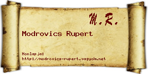 Modrovics Rupert névjegykártya